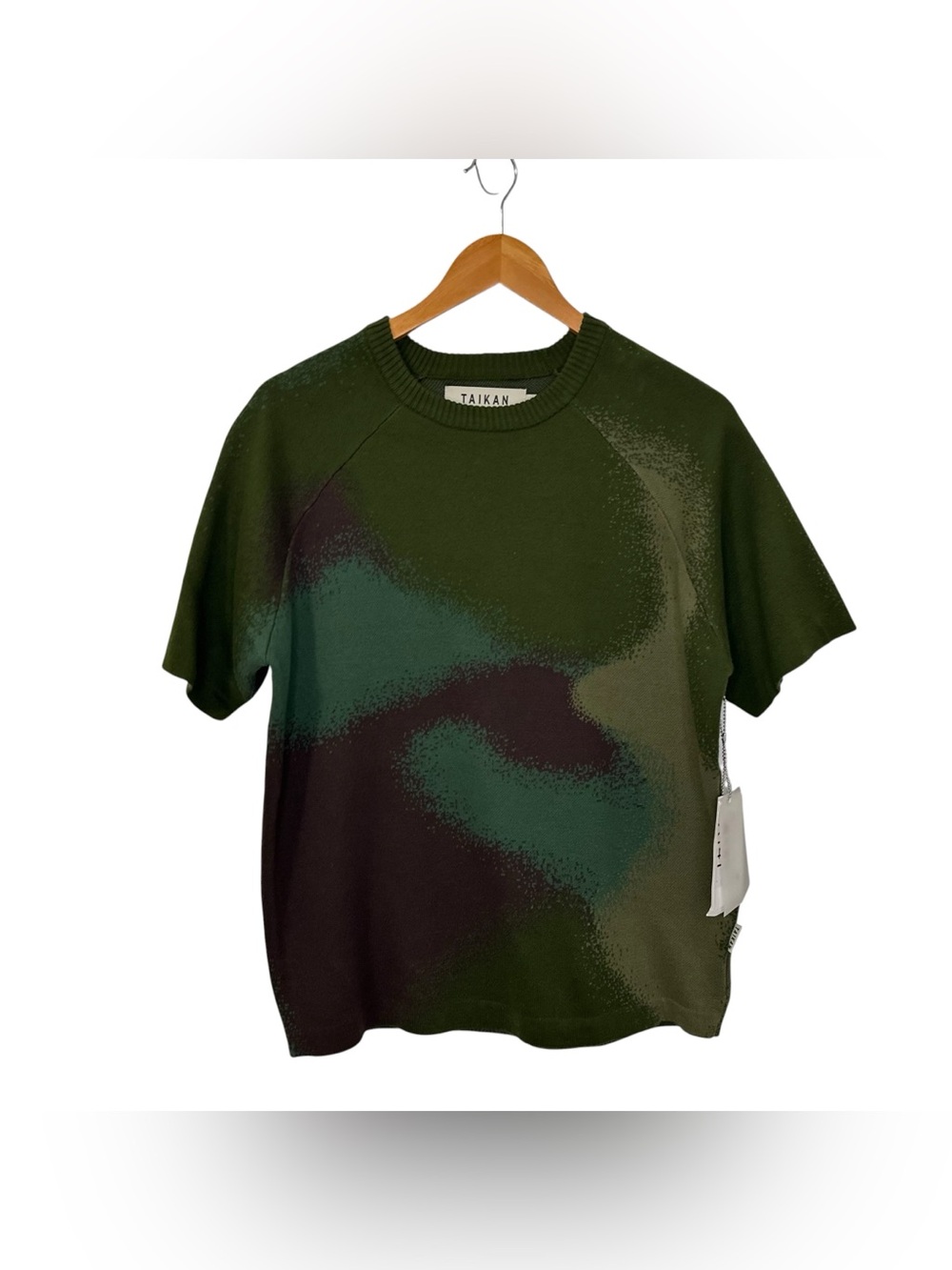 Taikan Mens Short Sleeve Crew Neck Sweater Sz Small Multicolor New